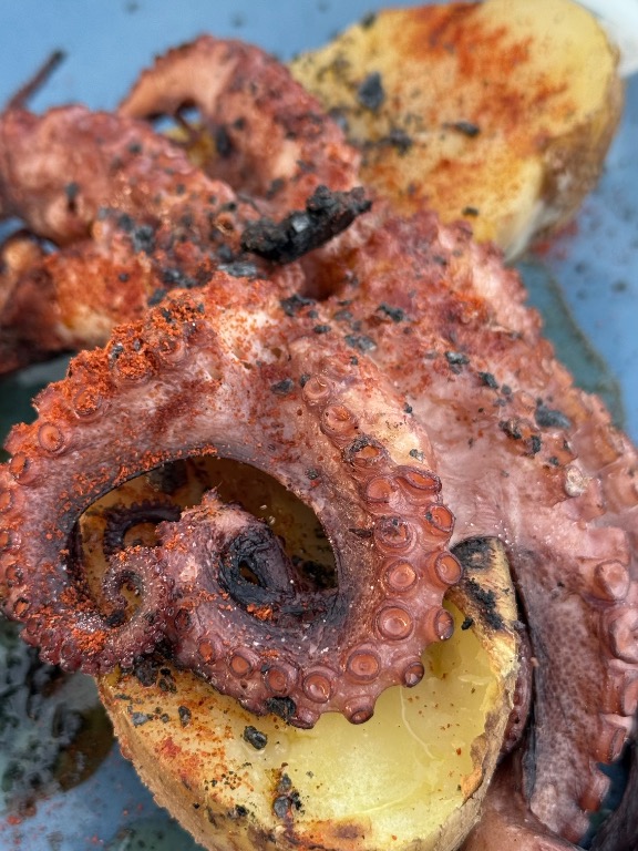 Valoración y opiniones de comida y bebida en Orpesa, Tela Marinera, Pulpo a la brasa con patata