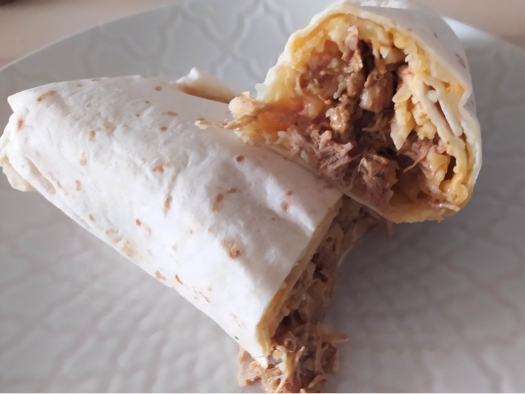 Carta de Restaurantes en Oviedo, Pancho Tacos & Burritos Oviedo, Burrito XL top cheese carnitas