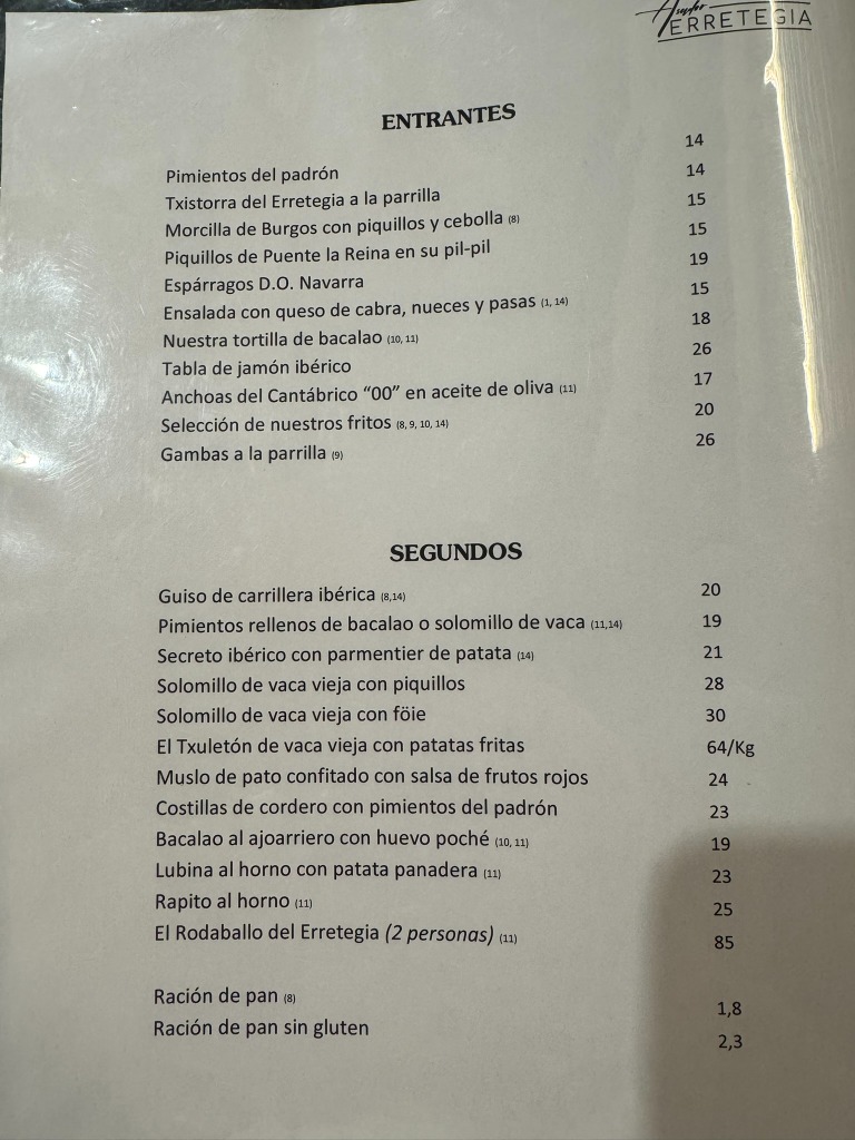 Valoración y opiniones de comida y bebida en Pamplona, Asador Erretegia, Asador Erretegia