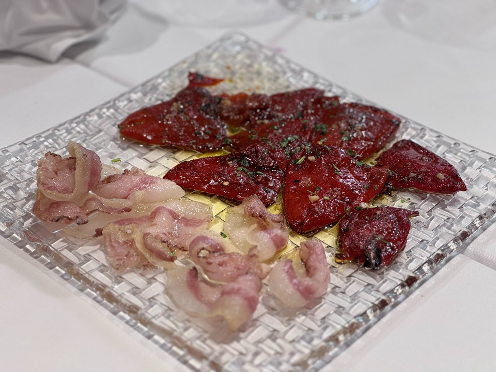 Menu of Restaurants in Pamplona, Asador Restaurante Iturrama, Piquillos a la brasa con papada ibérica