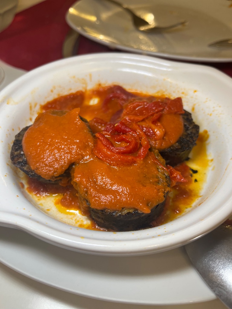 Menu of Restaurants in Pamplona, Askartza, Morcilla con pimientos