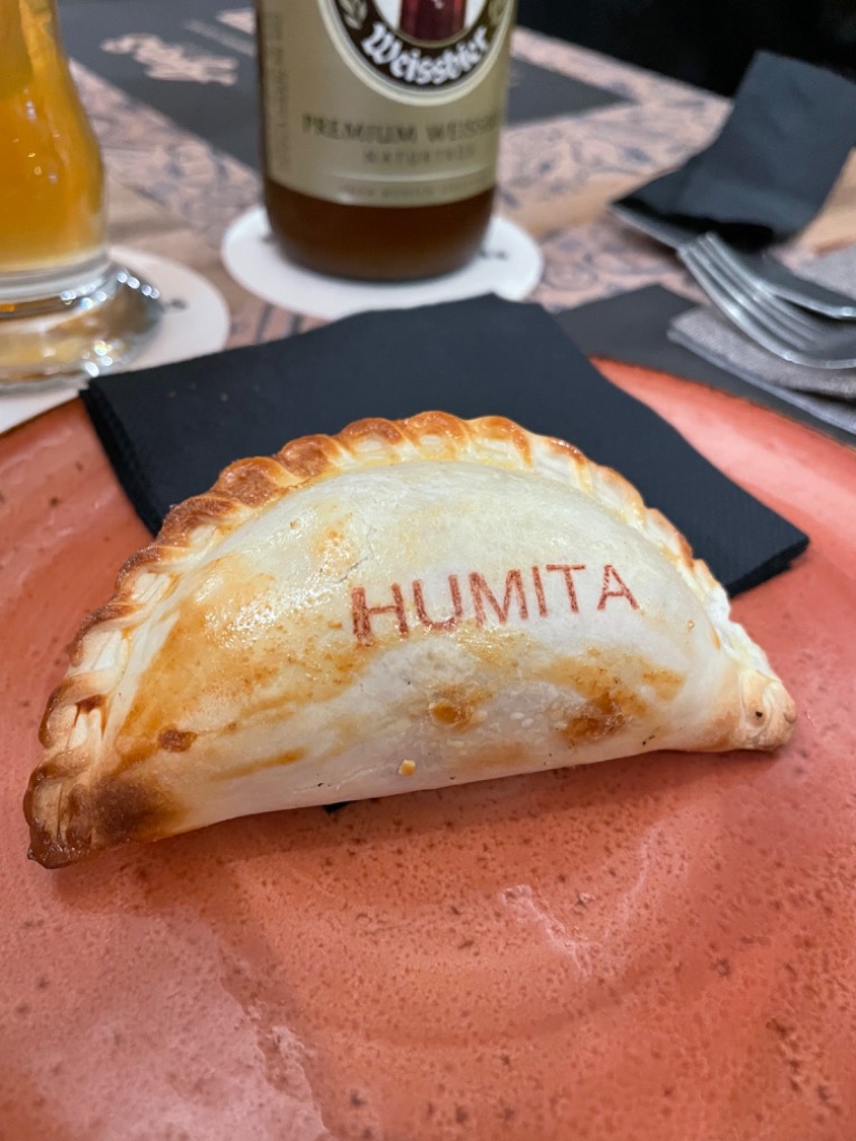 Menu of Restaurants in Pamplona, Ayres del Soto, Empanada Humita