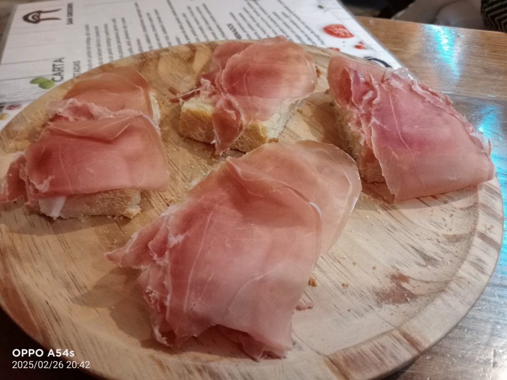 Carta de Restaurantes en Pamplona, Bar San Gregorio, Tostada de jamón de bodega