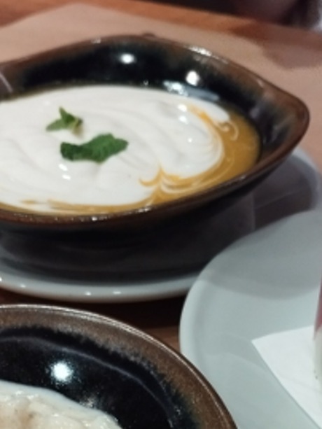 Menu of Restaurants in Pamplona, Bearán, Crema de yogur con albaricoque