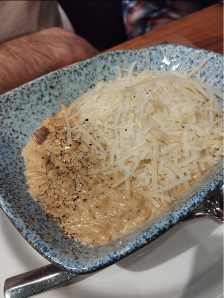 Menu of Restaurants in Pamplona, Bearán, Falso risotto con hongos y parmesano