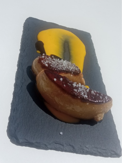 Gastronomy recommendation in Pamplona: Foie con salsa de mango