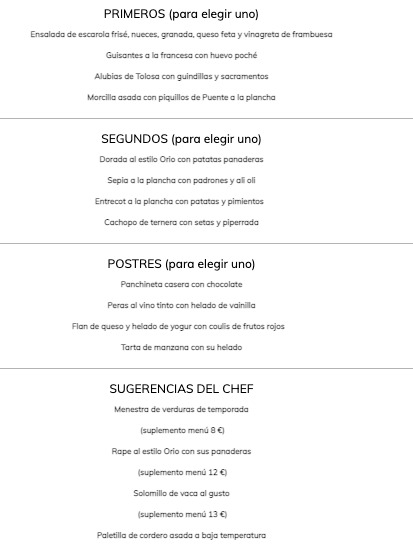 Carta de Restaurantes en Pamplona, Cafetería Restaurante  Cuatroytres, Menú del día