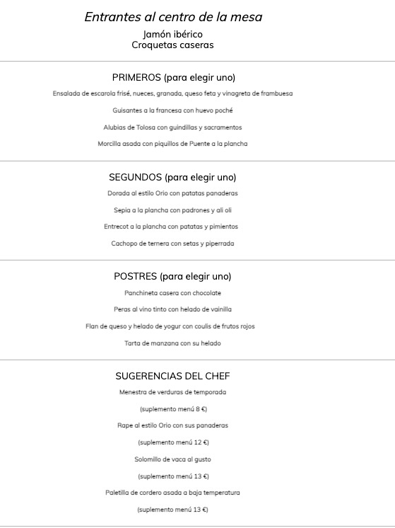 Carta de Restaurantes en Pamplona, Cafetería Restaurante  Cuatroytres, Menú fin de semana