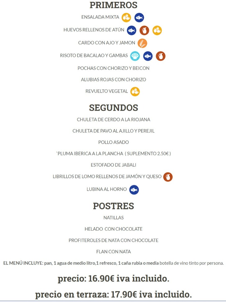 Carta de Restaurantes en Pamplona, Cervecería Louisiana Iturrama, Menú del día