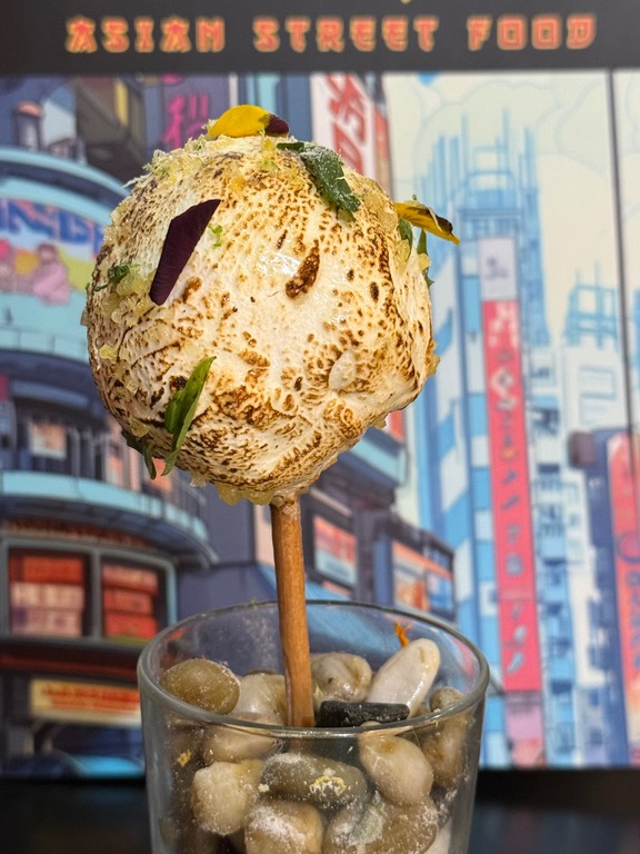 Recomendación gastronómica de Pamplona: Piruleta de Marsmallow y passion fruit