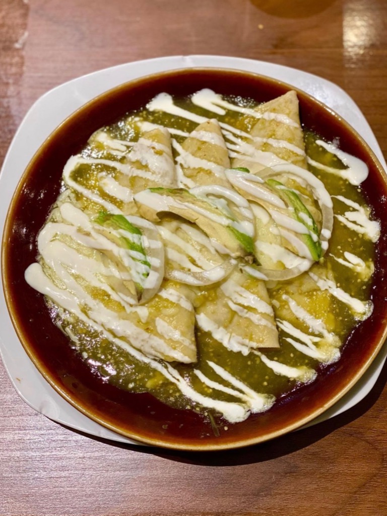 Menu of Restaurants in Pamplona, El Mexicano Pamplona, Enchiladas vegetarianas