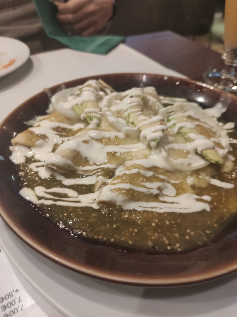 Menu of Restaurants in Pamplona, El Mexicano Pamplona, Enchiladas verdes