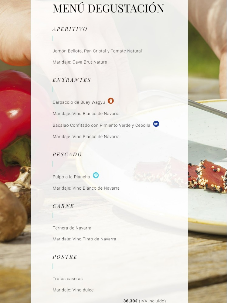 Carta de Restaurantes en Pamplona, GastroBar Moka, Menú degustación