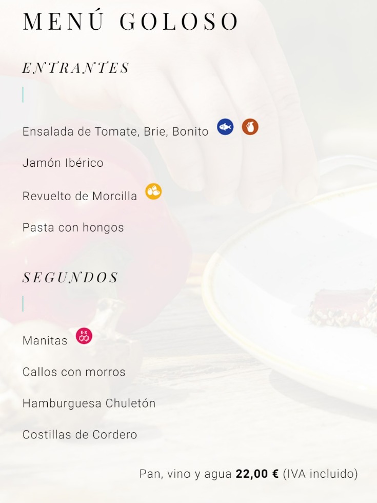 Carta de Restaurantes en Pamplona, GastroBar Moka, Menú goloso