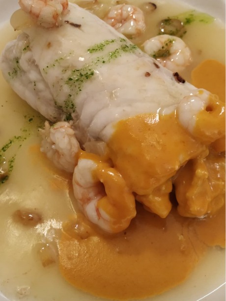 Carta de Restaurantes en Pamplona, La Bella Época, Merluza con gambas