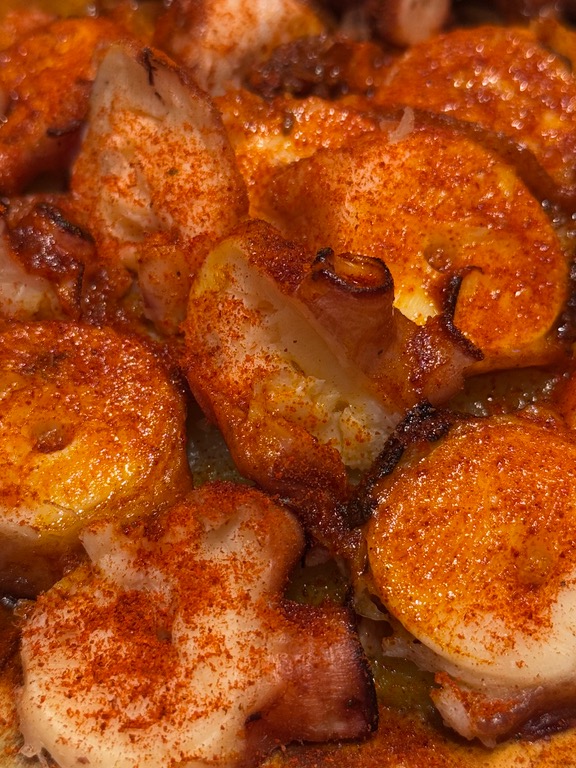 Menu of Restaurants in Pamplona, La Mandarra de La Ramos, Pulpo a la Gallega
