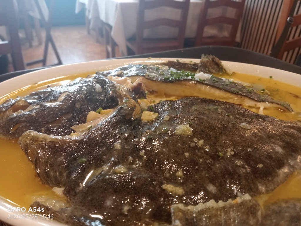 Valoración y opiniones de comida y bebida en Pamplona, Lar Gallego Salazar, Rodaballo al horno