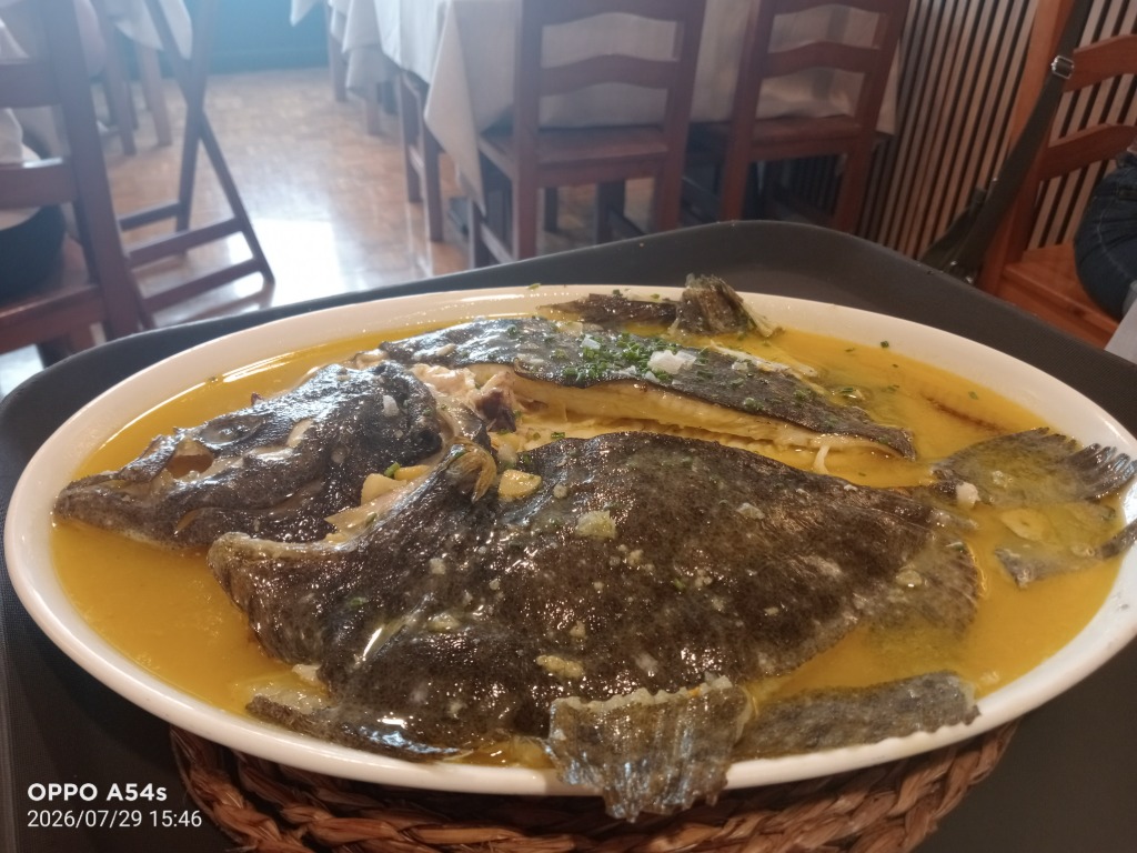 Valoración y opiniones de comida y bebida en Pamplona, Lar Gallego Salazar, Rodaballo al horno