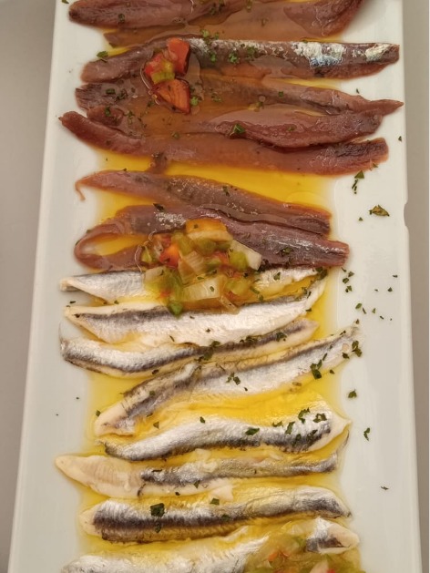 Carta de Restaurantes en Pamplona, Mesón del Caballo Blanco, Anchoas y boquerones