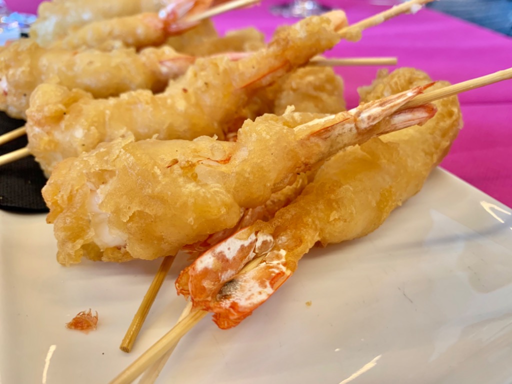 Carta de Restaurantes en Pamplona, Oveja Negra Pamplona, Langostinos en tempura