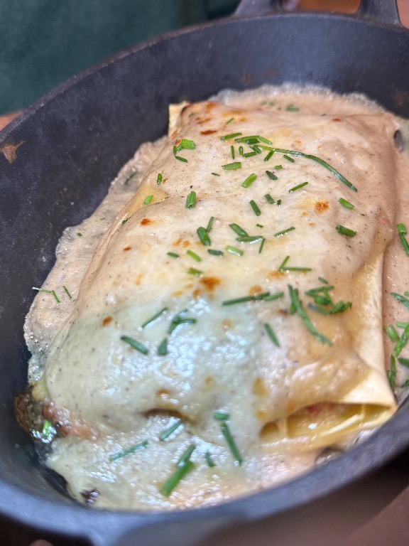 Recomendación gastronómica de Pamplona: Canelón trufado de longaniza