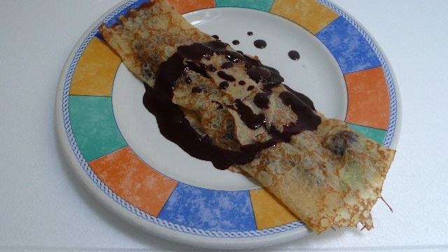 Carta de Restaurantes en Pamplona, Vegetariano Sarasate, Crêpe de plátano y chocolate