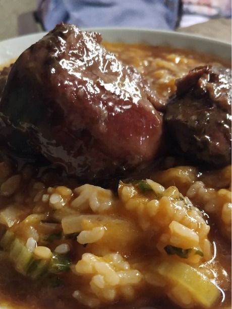 Menu of Restaurants in Pontevedra, O Souto Bar Restaurante, Arroz con carrilleras al wok