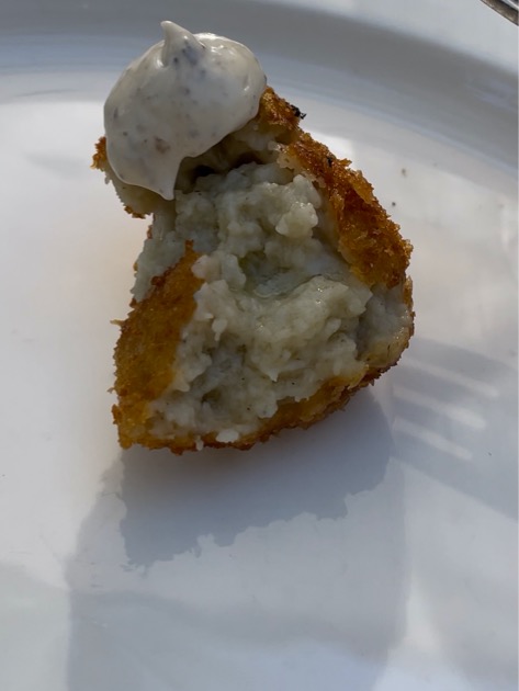 Carta de Restaurantes en San Juan de Alicante, Restaurante Finca Santa Luzia, Croquetas de selección de quesos y trufa