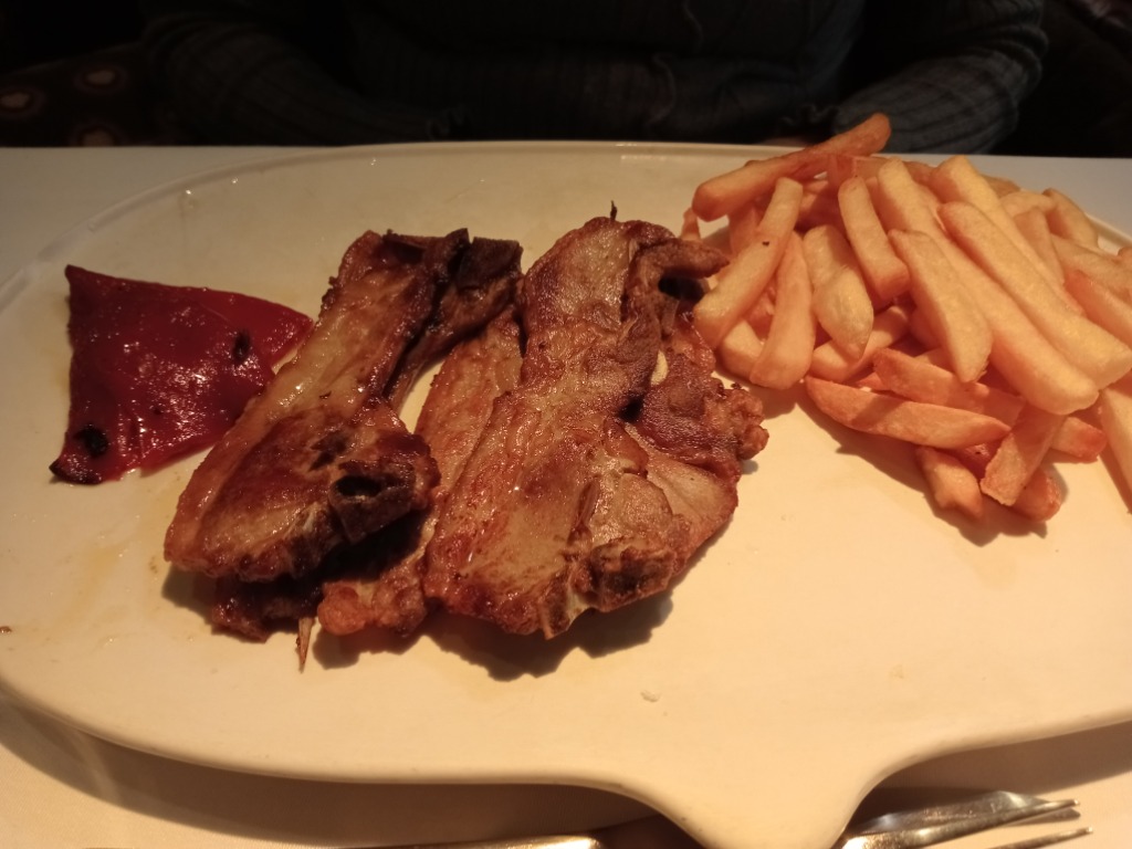 Carta de Restaurantes en San Sebastián, Alderdi Zahar, Txuletillas de cordero a la plancha