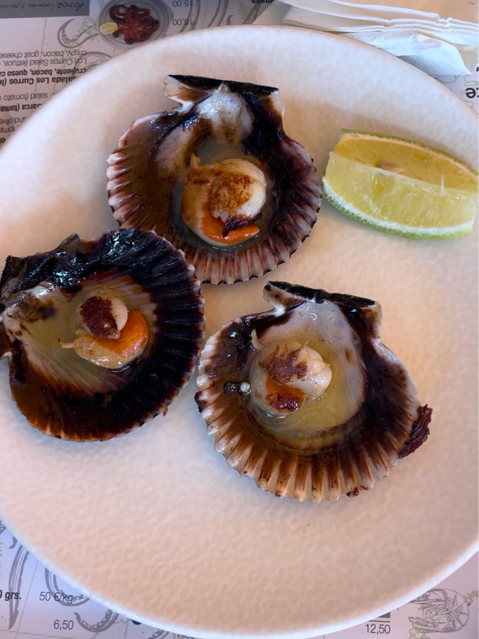 Menu of Restaurants in Santa Pola, Los curros, Zamburiñas