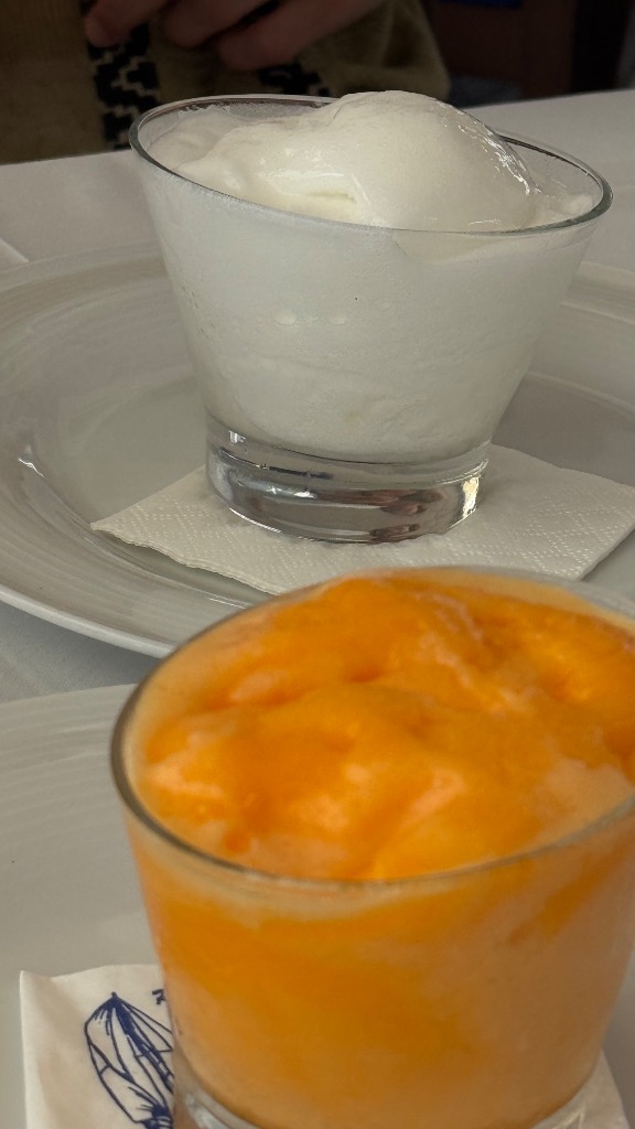 Valoración y opiniones de comida y bebida en Sitges, Can Laury, Sorbete de mandarina