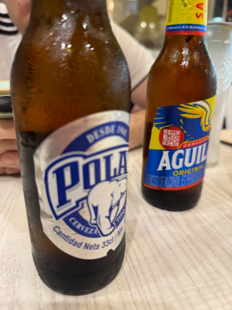 Carta de Restaurantes en Valencia, Ají Restaurante Latino, Cerveza polar