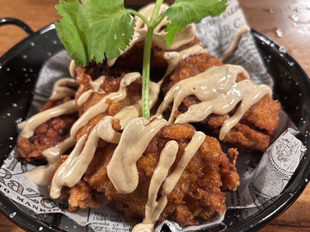Menu of Restaurants in Valencia, BARBACANA, Pollo frito estilo japonés con mayonesa soja y jengibre