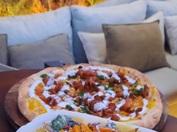 Carta de Restaurantes en Valencia, Begin: Profundidades Marinas, Pizza de pollo tandori