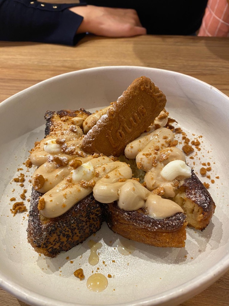 Carta de Restaurantes en Valencia, Bikini Mercat, Torrija de lotus