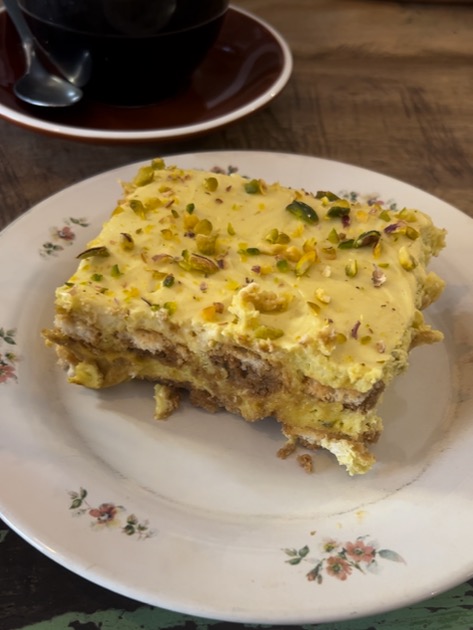 Menu of Restaurants in Valencia, El Coffi del Carmen, Tiramisú de pistacho