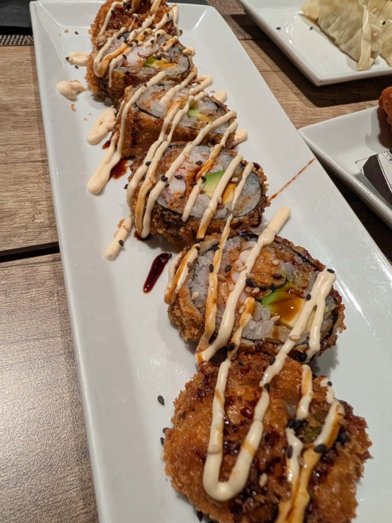 Menu of Restaurants in Valencia, Hokkaido sushi, Futomaki langostino temporizado