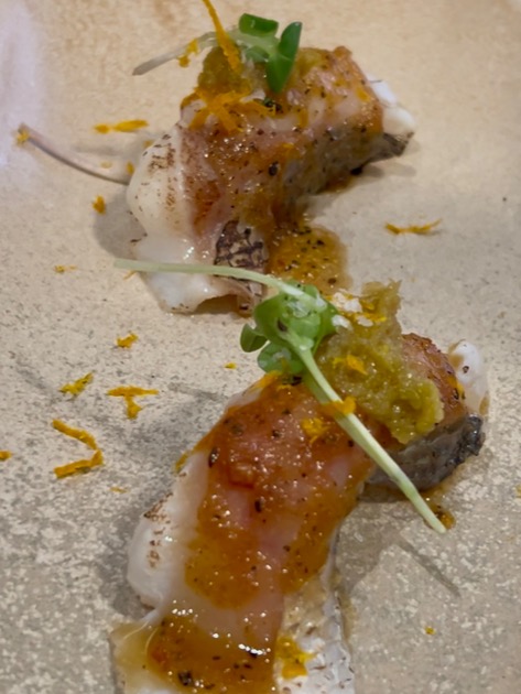 Menu of Restaurants in Valencia, Kamon, Nigiri dorada