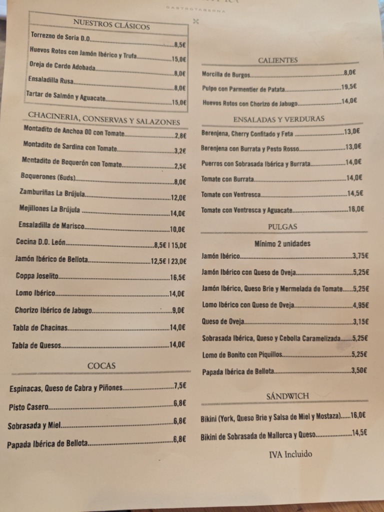 Review and opinions of food and drinks in Valencia, La Cantina Gastrotaberna, La Cantina Gastrotaberna