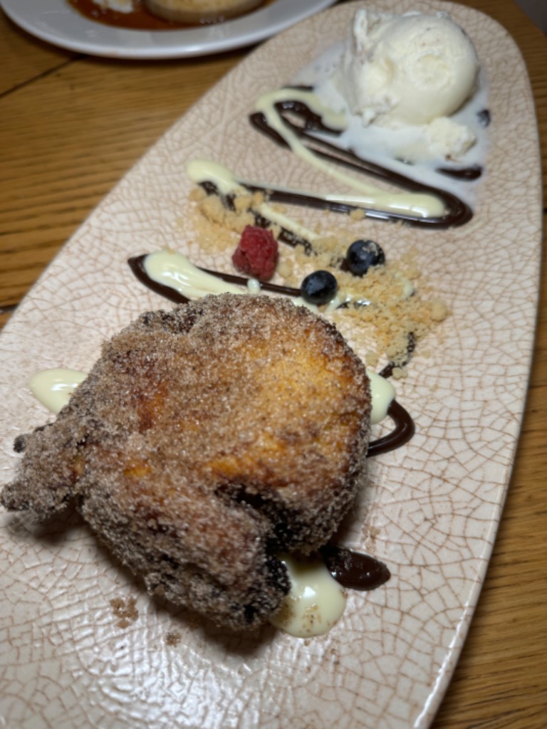 Carta de Restaurantes en Valencia, Los Gómez, San Vicente, Torrija con helado de leche merengada