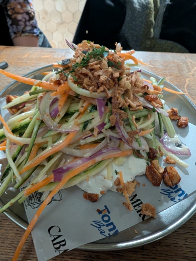 Carta de Restaurantes en Valencia, Mercader Cabanyal, Sepia con mayonesa de lima y verduras en ceviche