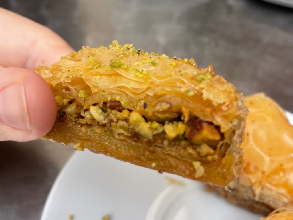 Carta de Cafeterías en Valencia, Mocay Cafetería, Baklava de pistacho