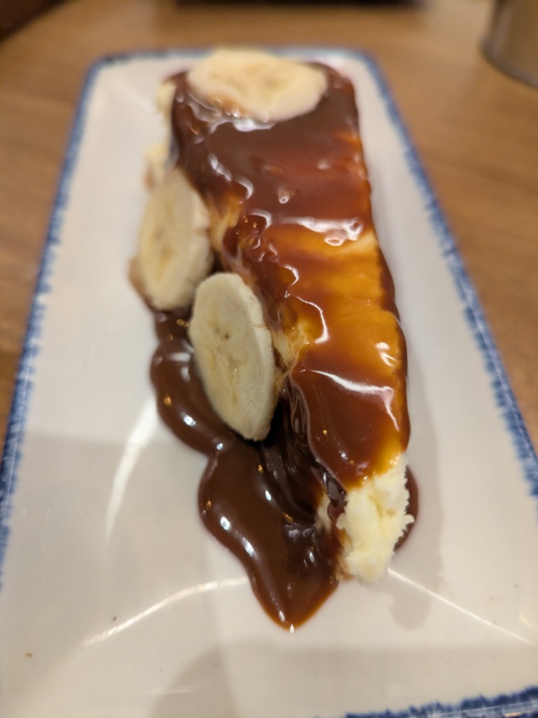 Carta de Restaurantes en Valencia, Pan De Azúcar Xúquer, Tarta de queso con dulce de leche y plátano