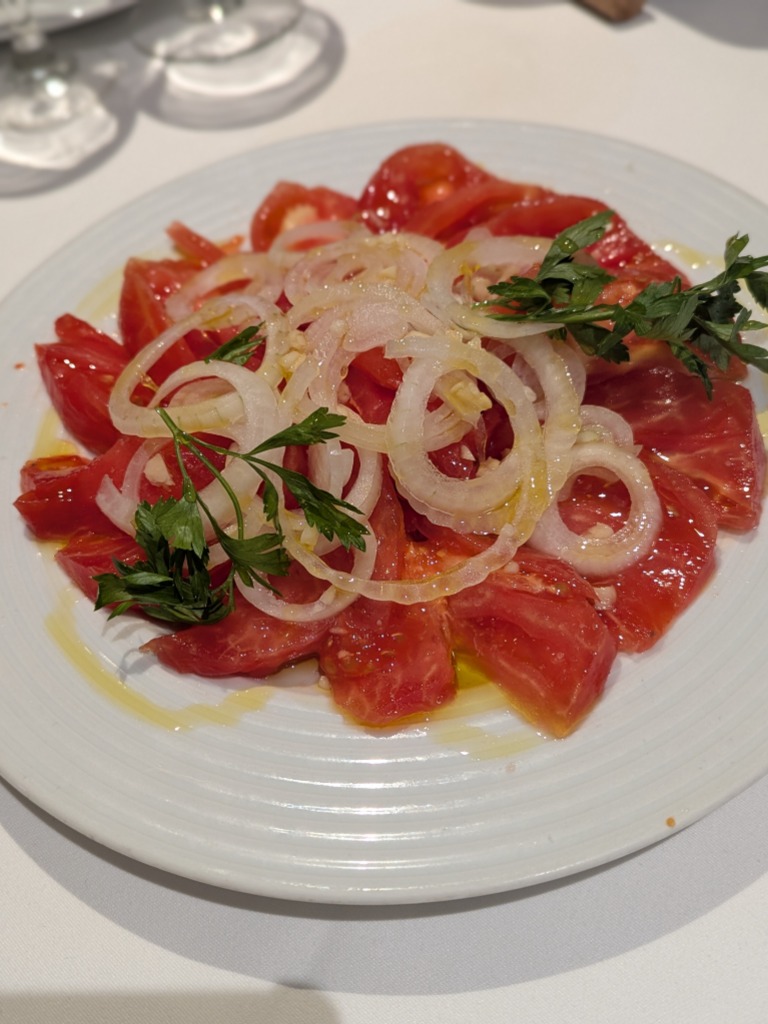 Menu of Restaurants in Valencia, Restaurante Belmonte, Tomate valenciano trinchado