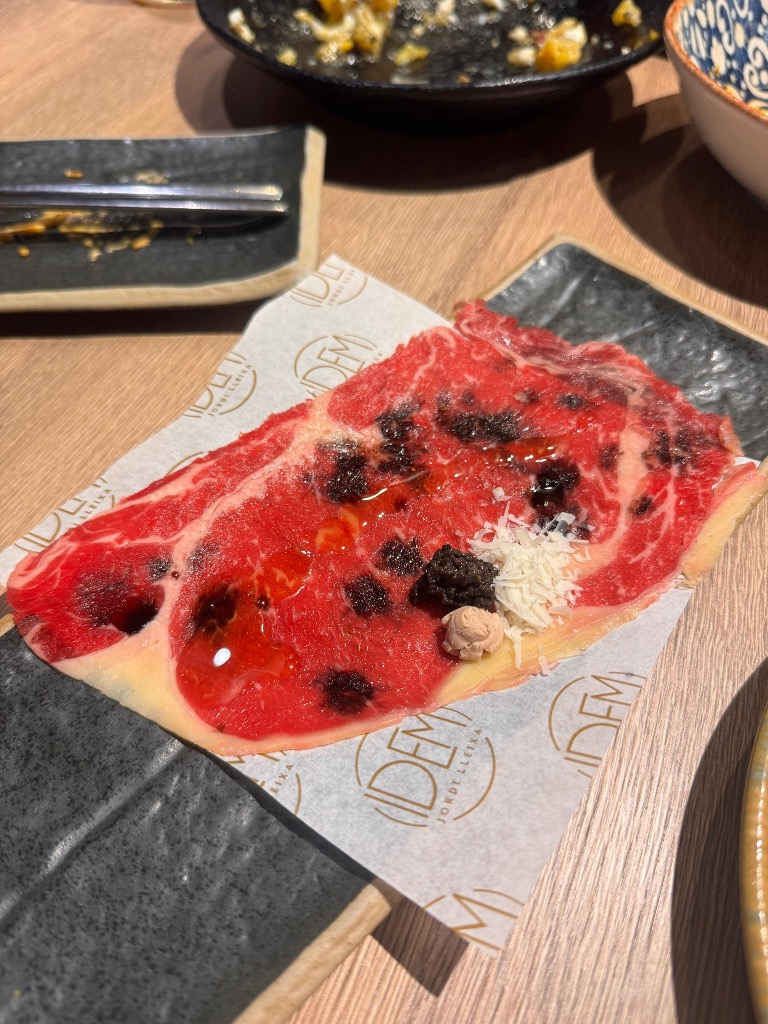 Menu of Restaurants in Valencia, Restaurante Idem, Carpaccio de chuleta