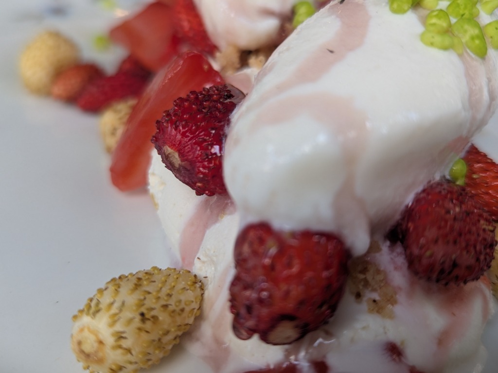 Recomendación gastronómica de Valencia: Fresitas de Canals, requesón jubnat y helado de merengada