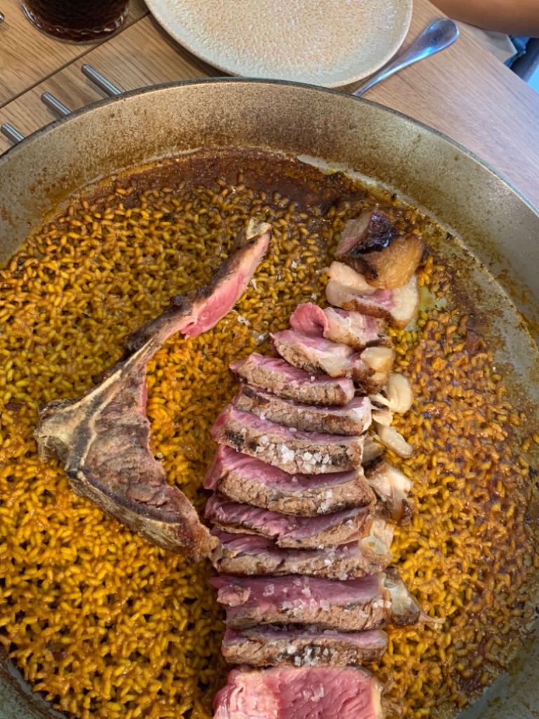 Carta de Restaurantes en Valencia, Restaurante Rocalla (arroz y brasas), Arroz con chuletón madurado