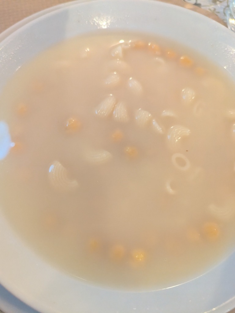 Menu of Restaurants in Valjunquera, Bar Restaurante La Telleria, Caldo de pollo con galets y garbanzos