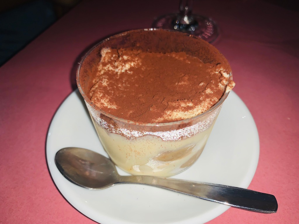 Carta de Restaurantes en Vilassar del Mar, Frankfurt Barbut, Tiramisú