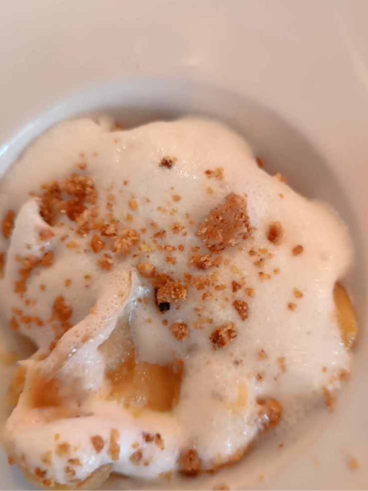 Menu of Restaurants in Zaragoza, Acicate, Manzana con requesón